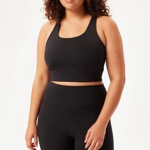 Girlfriend Collective Paloma Sports Bra Black Size Medium